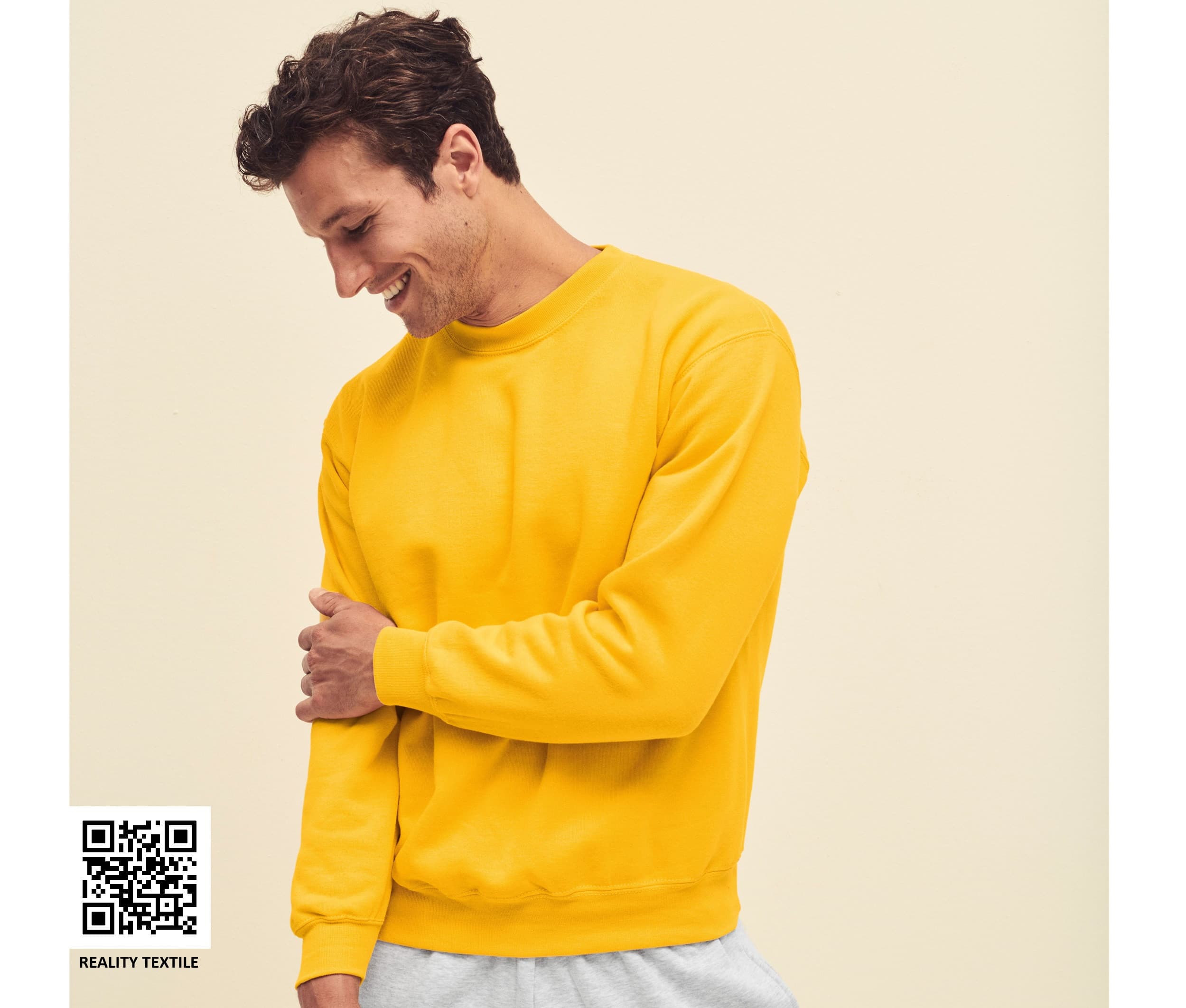 Sweat col rond set-in classique